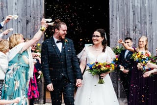 Image 10 of the wedding flowers for Beth & Kieran's wedding at Stock Farm