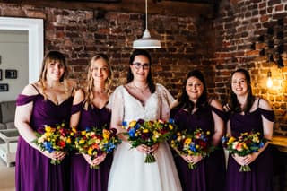 Image 3 of the wedding flowers for Beth & Kieran's wedding at Stock Farm