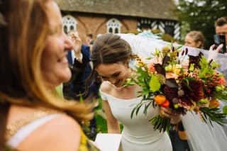 Image 4 of the wedding flowers for Georgina & David's wedding at All Saints, Siddington & Sandhole Oak Barn