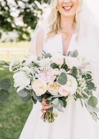 Image 8 of the wedding flowers for Laura & Timothy's wedding at Heaton House Farm