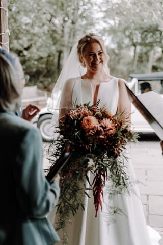 Image 11 of the wedding flowers for Lauren & Ky's wedding at The Oak Tree of Peover