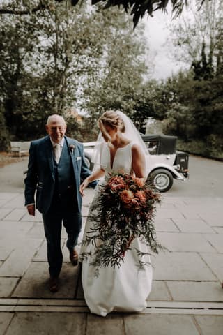 Image 12 of the wedding flowers for Lauren & Ky's wedding at The Oak Tree of Peover