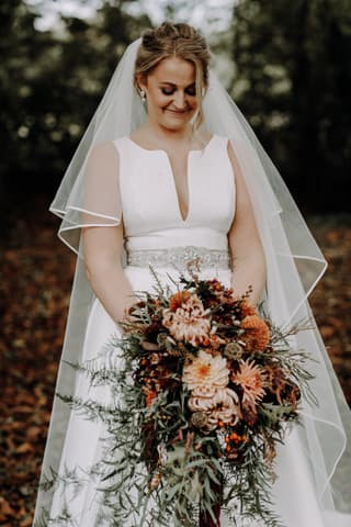 Image 16 of the wedding flowers for Lauren & Ky's wedding at The Oak Tree of Peover