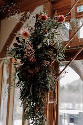 Image 2 of the wedding flowers for Lauren & Ky's wedding at The Oak Tree of Peover