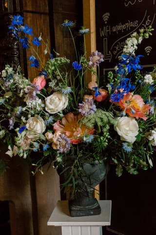 Image 11 of the wedding flowers for Sinitta & Carl's wedding at St Michael’s, Barton & Another Place Hotel, Ullswater