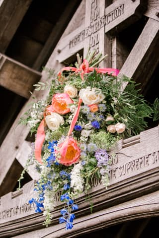 Image 3 of the wedding flowers for Sinitta & Carl's wedding at St Michael’s, Barton & Another Place Hotel, Ullswater